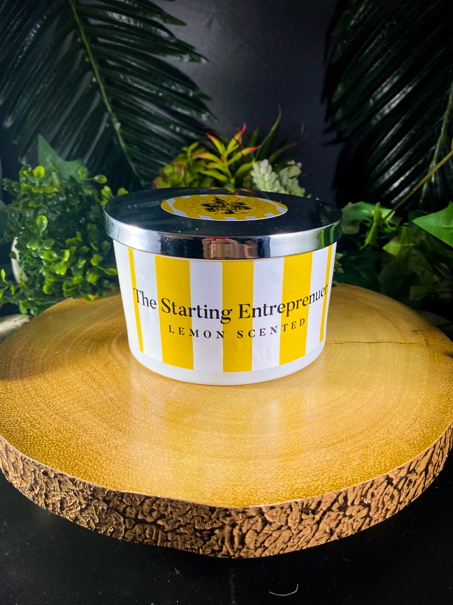Starting Entreprenuer - Lemon Scented Man Cave Candle