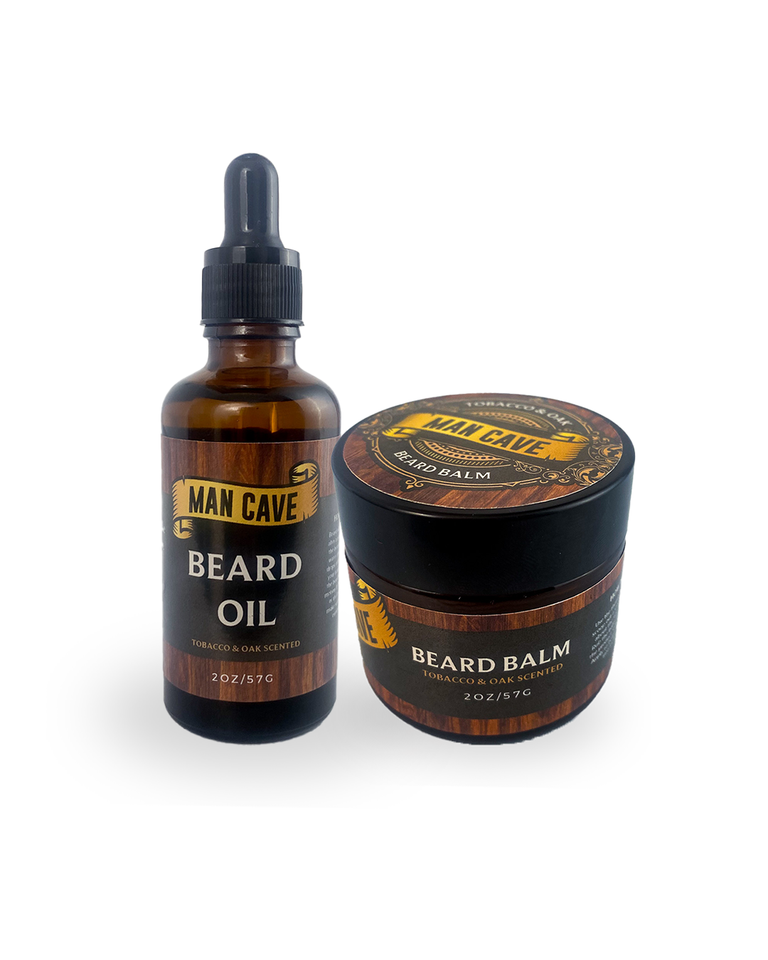 BEARD BUNDLE - Beard Balm & Beard Oil - Tobacco & Oak Scented